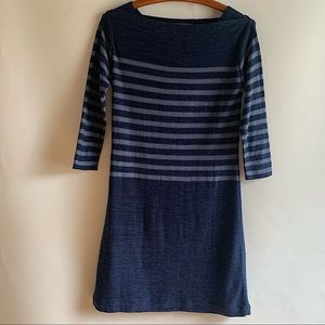 Peruvian Connection Deauville Blue Stripe Dress